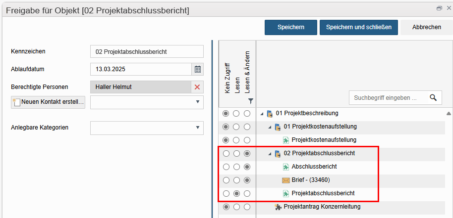 syneris dataXchange für den externen Datenaustausch in der Cloud, Freigabe durch berechtigte Person